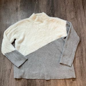 Vince Camuto Two-Tone Fuzzy Swaeter